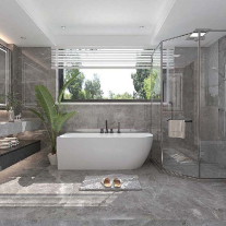 Cadă freestanding Florida, Balu Slim, 165 cm, de colț stânga, fără bordură, cu instalație completă, alb